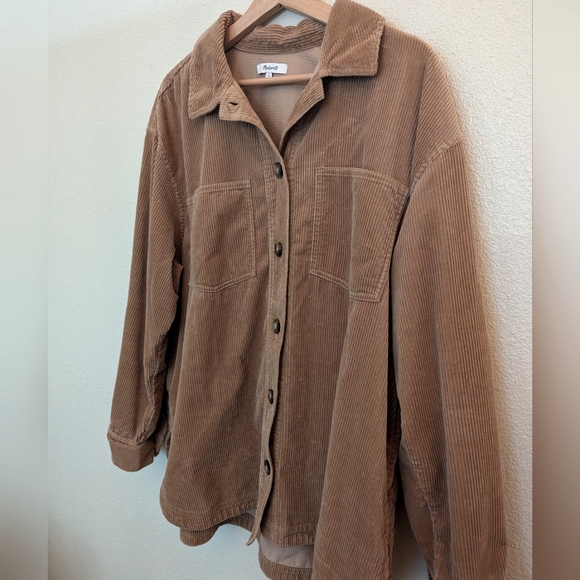 Madewell Womens Brown Utility Corduroy Button Up Shirt - Picture 3 of 6